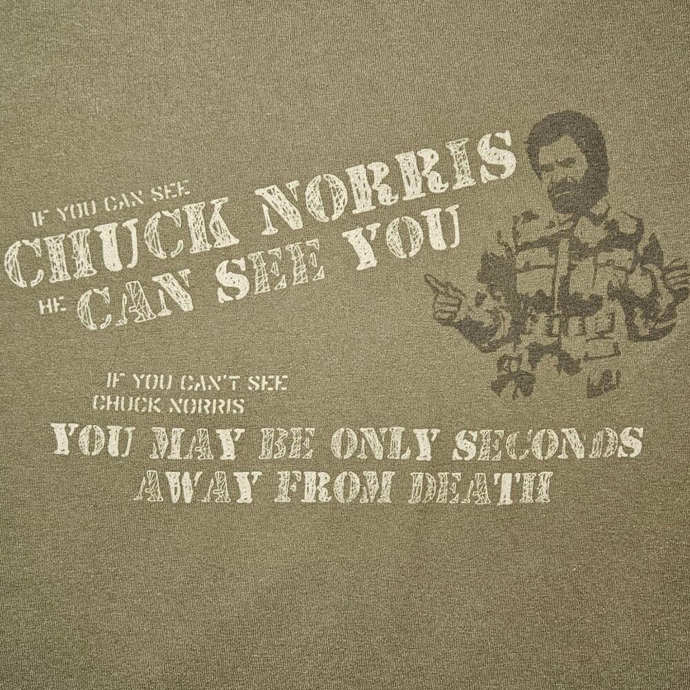 XXL Chuck Norris men's funny t-shirt, green, short sleeved, barely worn.